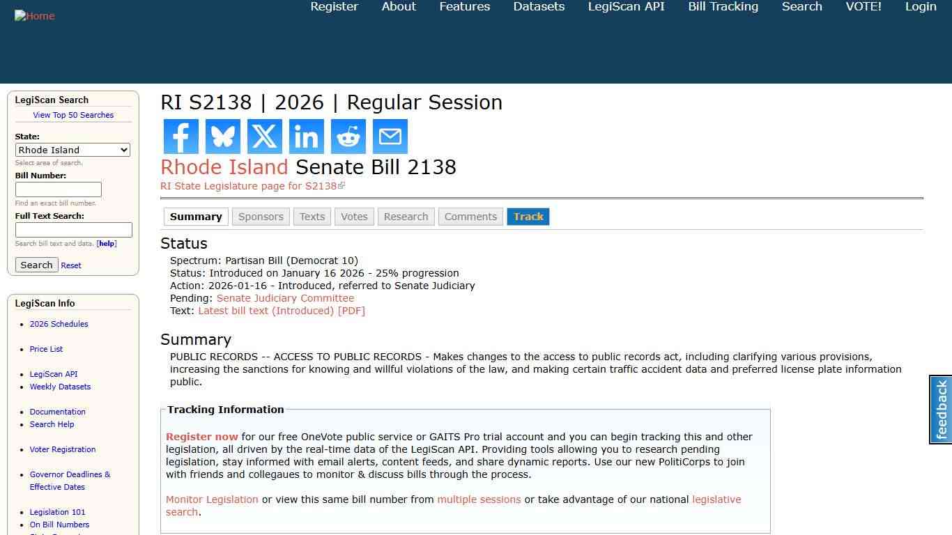 RI S2138 | 2026 | Regular Session | LegiScan